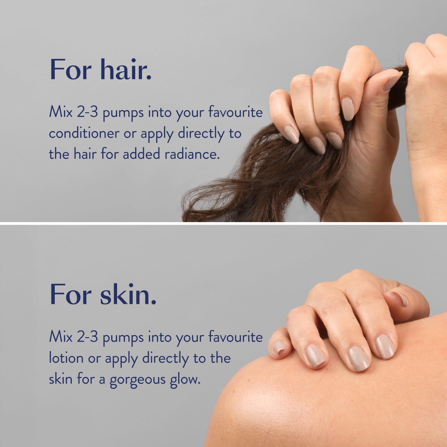 Gray eSalon Hair and Body Oil, Nourishing Dry Oil for Color Treated Hair, Radiant Hair and Skin Care, 59ml/2fl oz