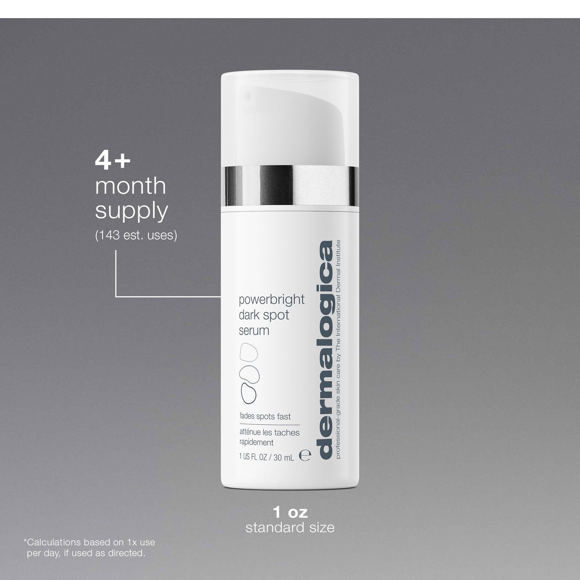Dim Gray Dermalogica Powerbright Dark Spot Face Serum, Visibly Fades Dark Spots in Days and Helps Prevent Future Dark Spots - Boosts Skin's Natural Luminosity, 1 Fl Oz