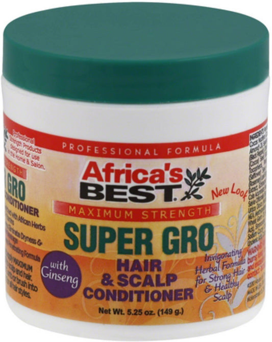 Dark Slate Gray Africa's Best Super Gro Hair & Scalp Conditioner, Maximum Strength, 5.25 oz (Pack of 9)