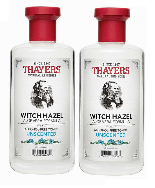 White Smoke Thayers Alcohol-free Unscented Witch Hazel and Aloe Vera Formula Toner 12 oz. (Pack of 2)