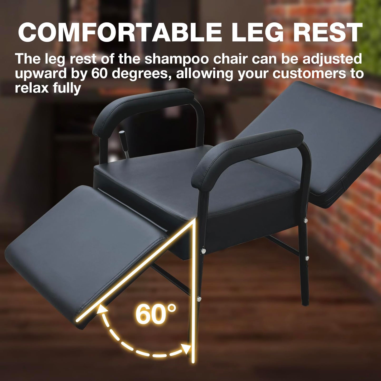 Dark Slate Gray Reclining Shampoo Chairs Adjustable Height Shampoo Chairs for Salon Barber Chair Hair Stylist Chair Recline Salon Chair Spa Beauty Equipment for Hair Stylists, Tattoo Artists, Cosmetologists