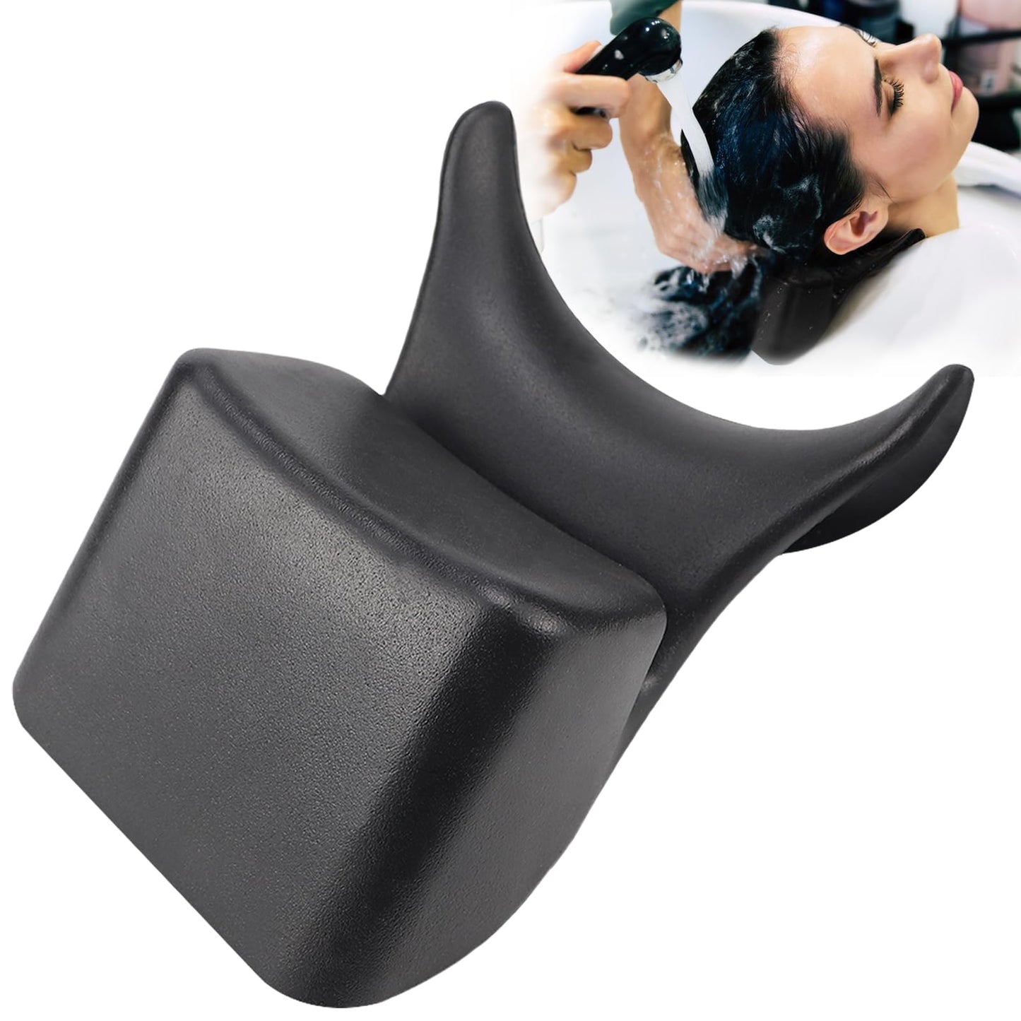 White Smoke Shampoo Neck Rest Cushion, Salon Bowl Neck Rest for Shampoo Bowl Sink Non-Slip Silicone Shampoo Bowl Neck Rest Pillow Salon Hairdressing Spa Washing Sink Basin