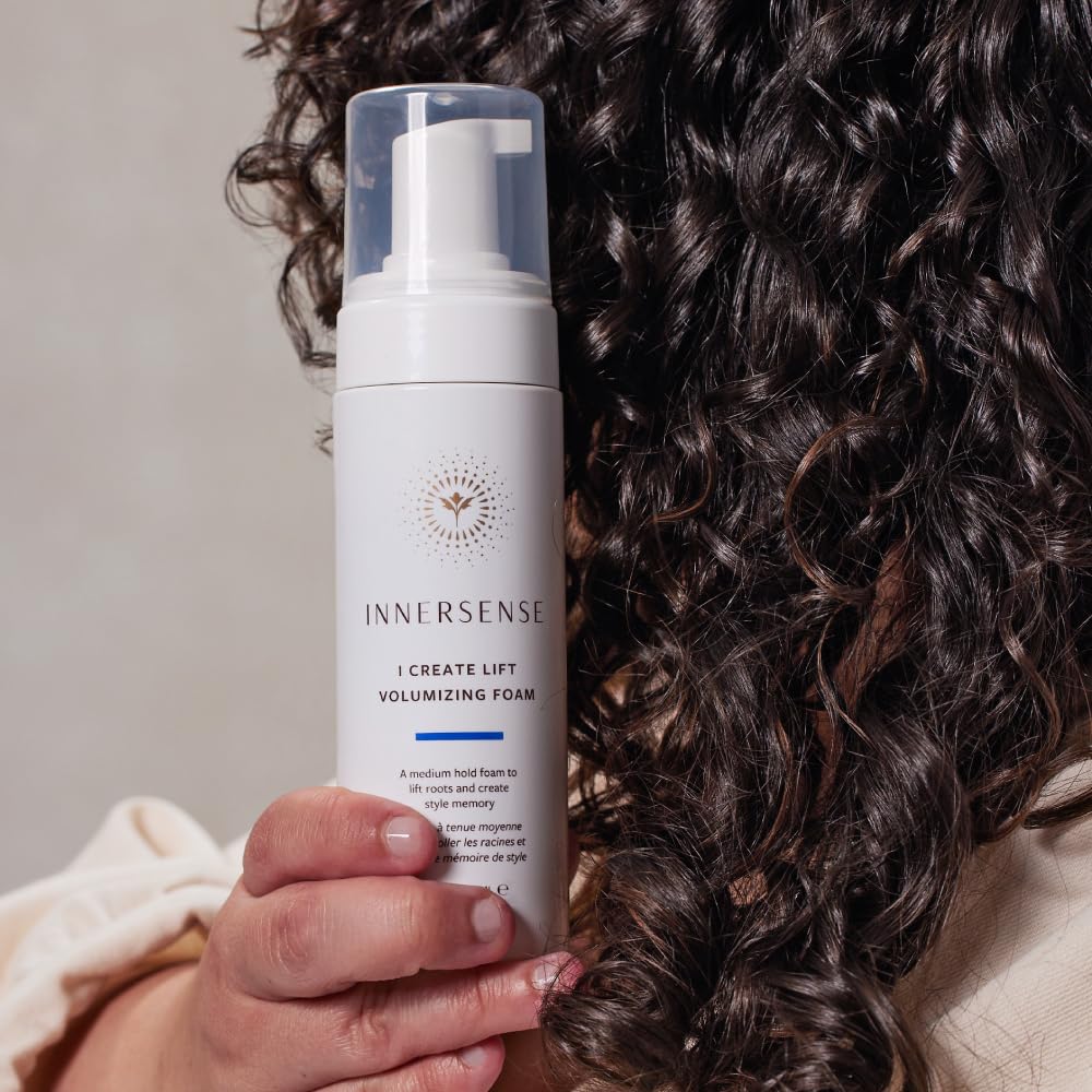Dark Gray INNERSENSE Organic Beauty - Natural I Create Lift Volumizing Foam | Non-Toxic, Cruelty-Free, Clean Haircare (2.37 fl oz | 70 ml)