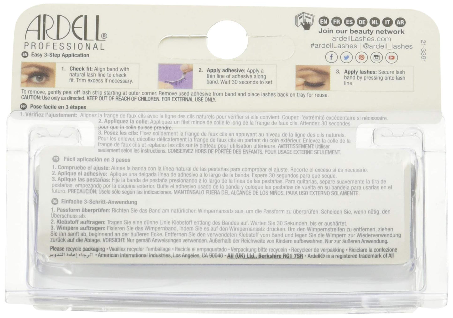 Light Gray Ardell Double Up Lashes 205 Black – Dramatic Double Layered False Eyelashes, Full Volume Reusable Strip Lashes, 1 Pair