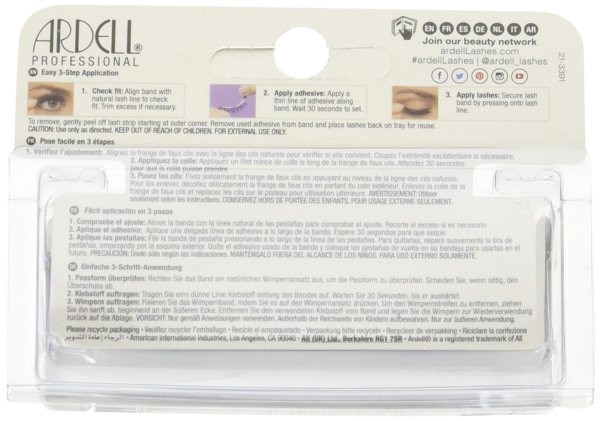 Light Gray Ardell Double Up Lashes 205 Black – Dramatic Double Layered False Eyelashes, Full Volume Reusable Strip Lashes, 1 Pair