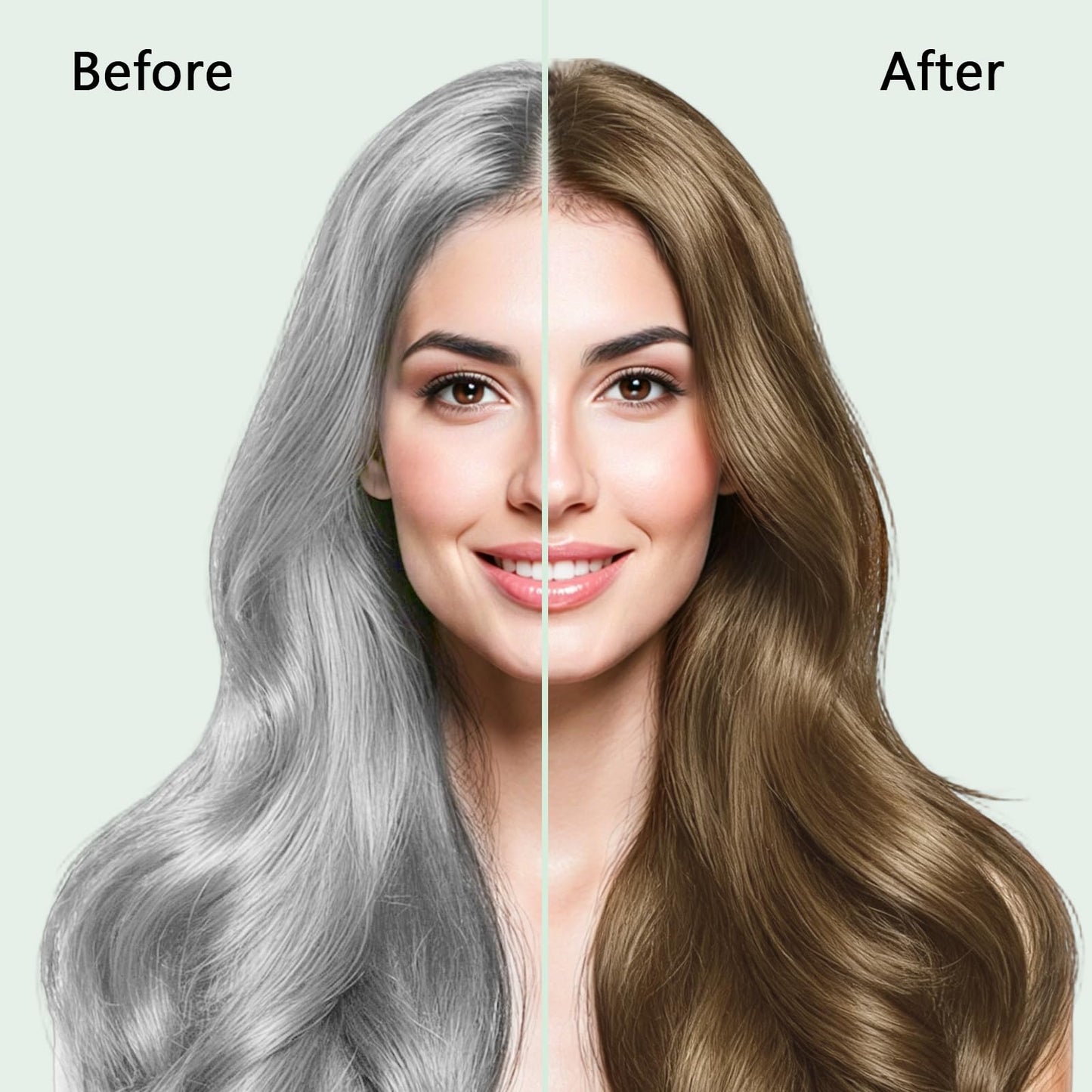 Lavender Light Brown Hair Dye Shampoo 3 in 1, Instant 100% Gray Hair Coverage Hair Color Shampoo for Women Men with 9 Natural Herbal Ingredients