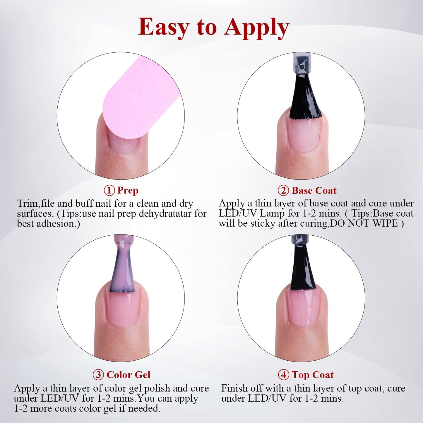 White Smoke Ozzeal Gel Polish, 0.5 Fl Oz Baby Pink Gel Nail Polish Spring Summer Soak off LED UV Gel Nail Polish Art Starter Manicure Salon DIY Nail Gel Polish