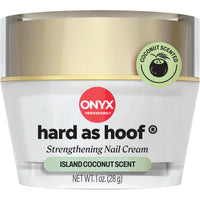 Light Gray Onyx Professional Hard as Hoof Nail Strengthening Cream, Island Coconut Scent - Nail Growth and Conditioning Cuticle Cream Stops Splits, Chips, Cracks & Strengthens Nails, 1 oz