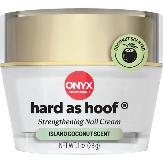 Light Gray Onyx Professional Hard as Hoof Nail Strengthening Cream, Island Coconut Scent - Nail Growth and Conditioning Cuticle Cream Stops Splits, Chips, Cracks & Strengthens Nails, 1 oz