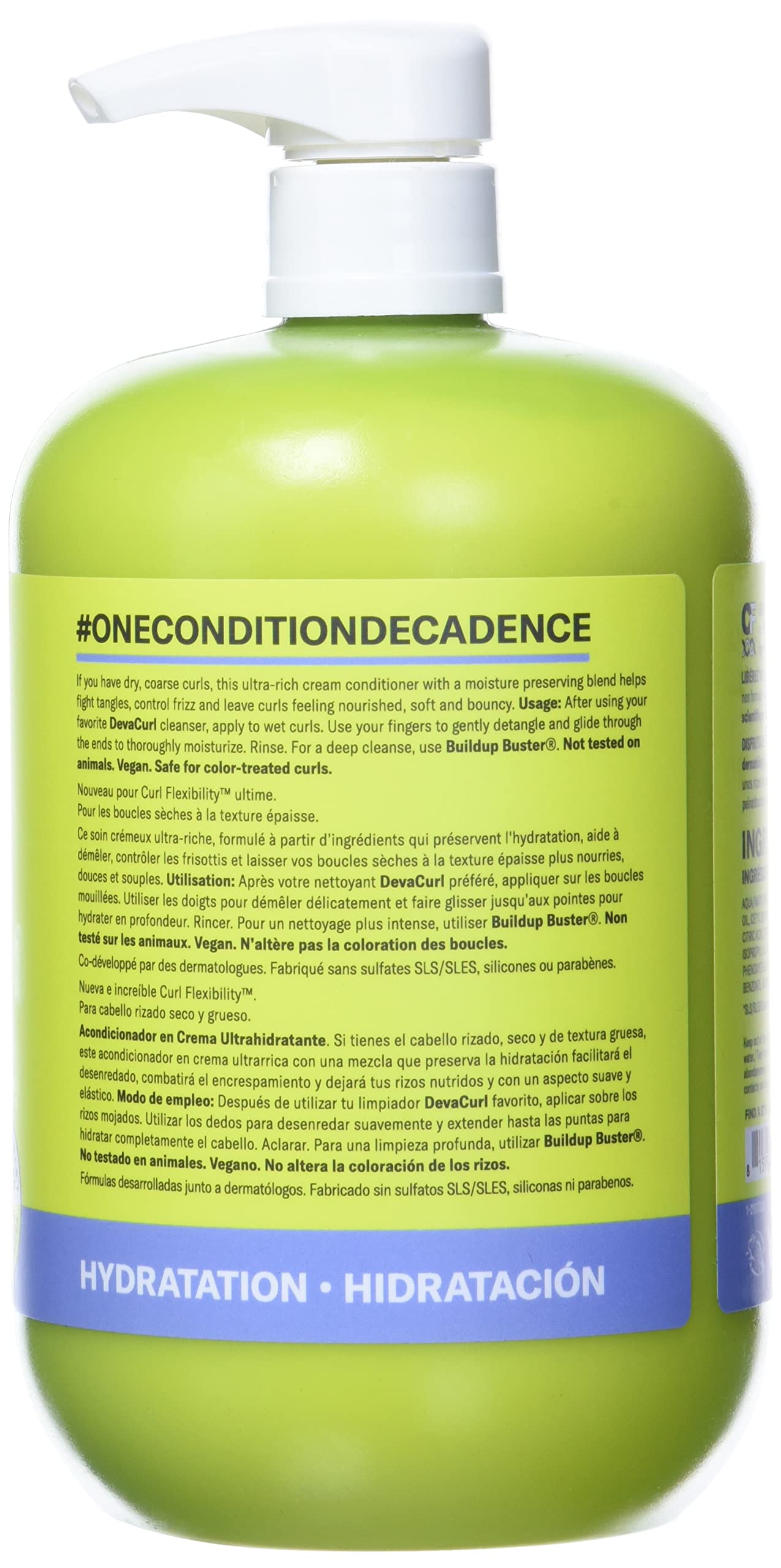 White Smoke DevaCurl One Condition Decadence Ultra-Rich Cream Conditioner, Green Oasis, 32 fl. oz.