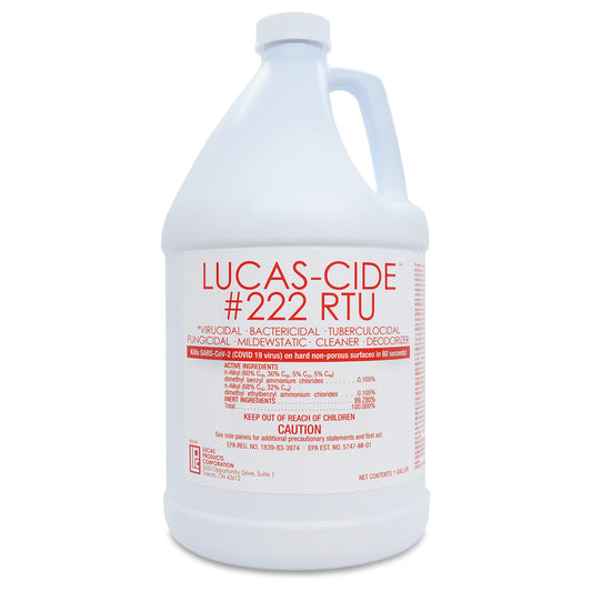 White Smoke LUCAS-CIDE #222 RTU Hospital-Grade Salon and Spa 60 Second Disinfectant 1 Gallon
