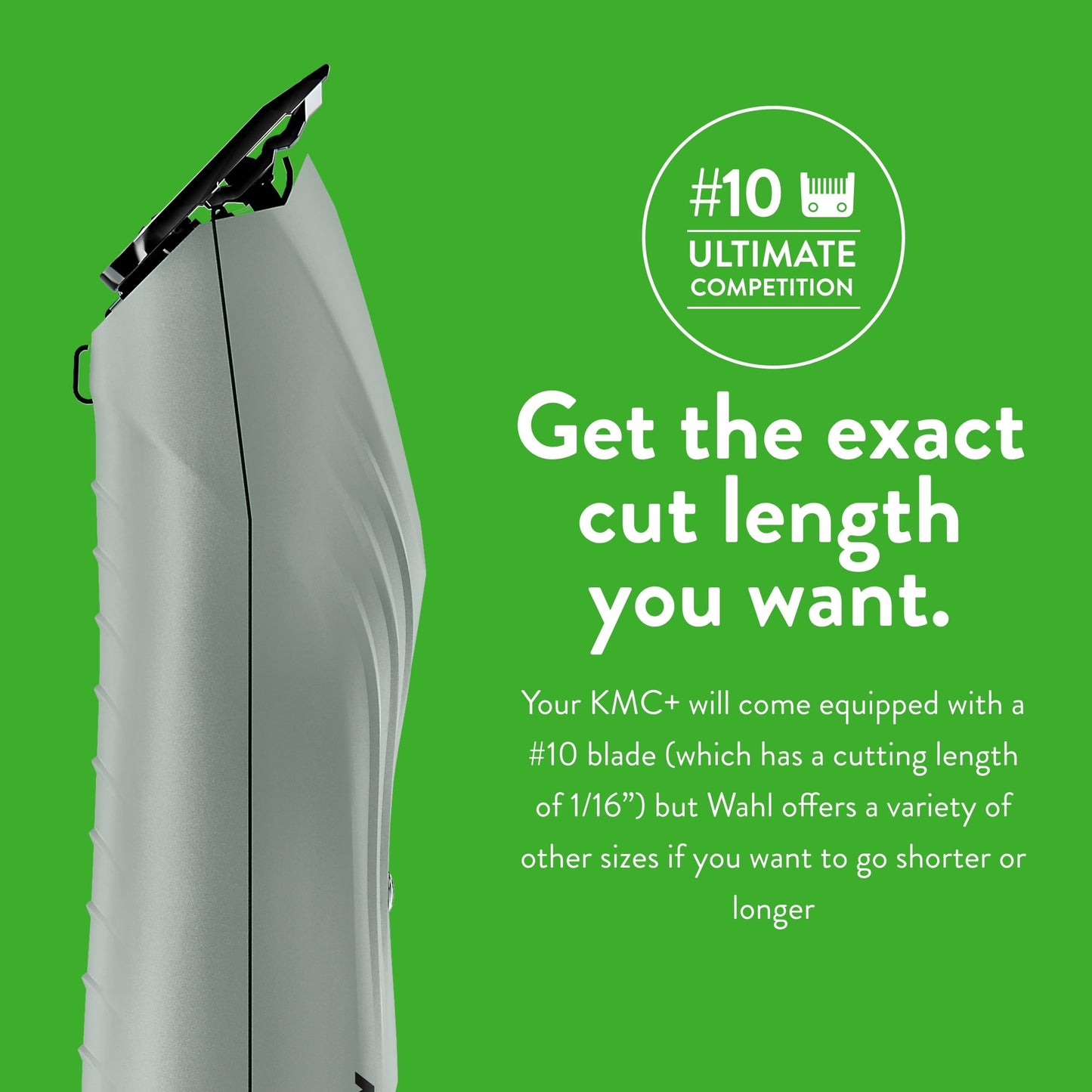 Forest Green Wahl Professional Animal KMC+ 2-Speed Cordless Clipper (3025661) - Detachable Blade Pet & Dog Clipper Kit - Patented Ergonomic Housing Design - Sage