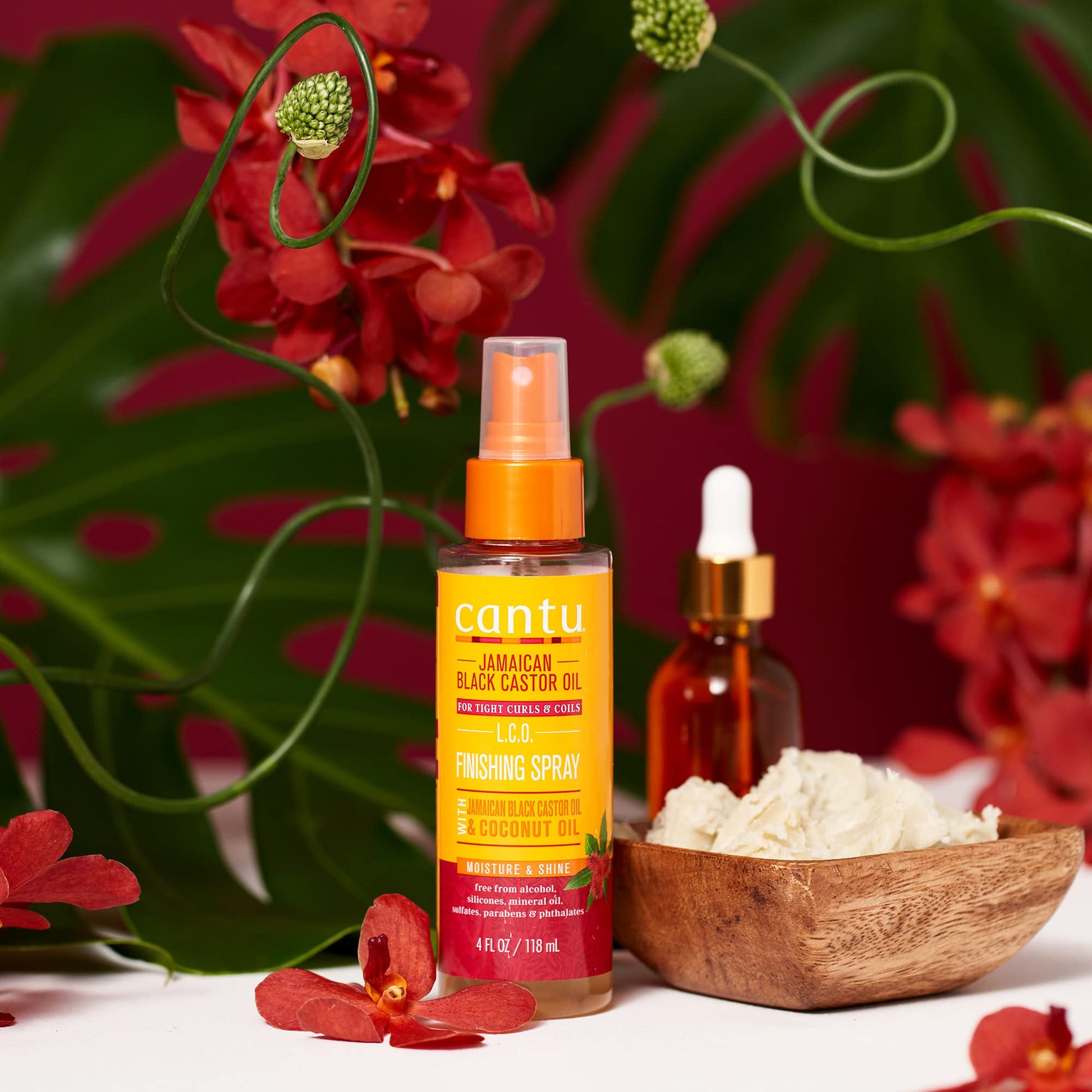 Black Cantu Jamaican Black Castrol Oil Finishing Spray with Coconut Oil 4 oz