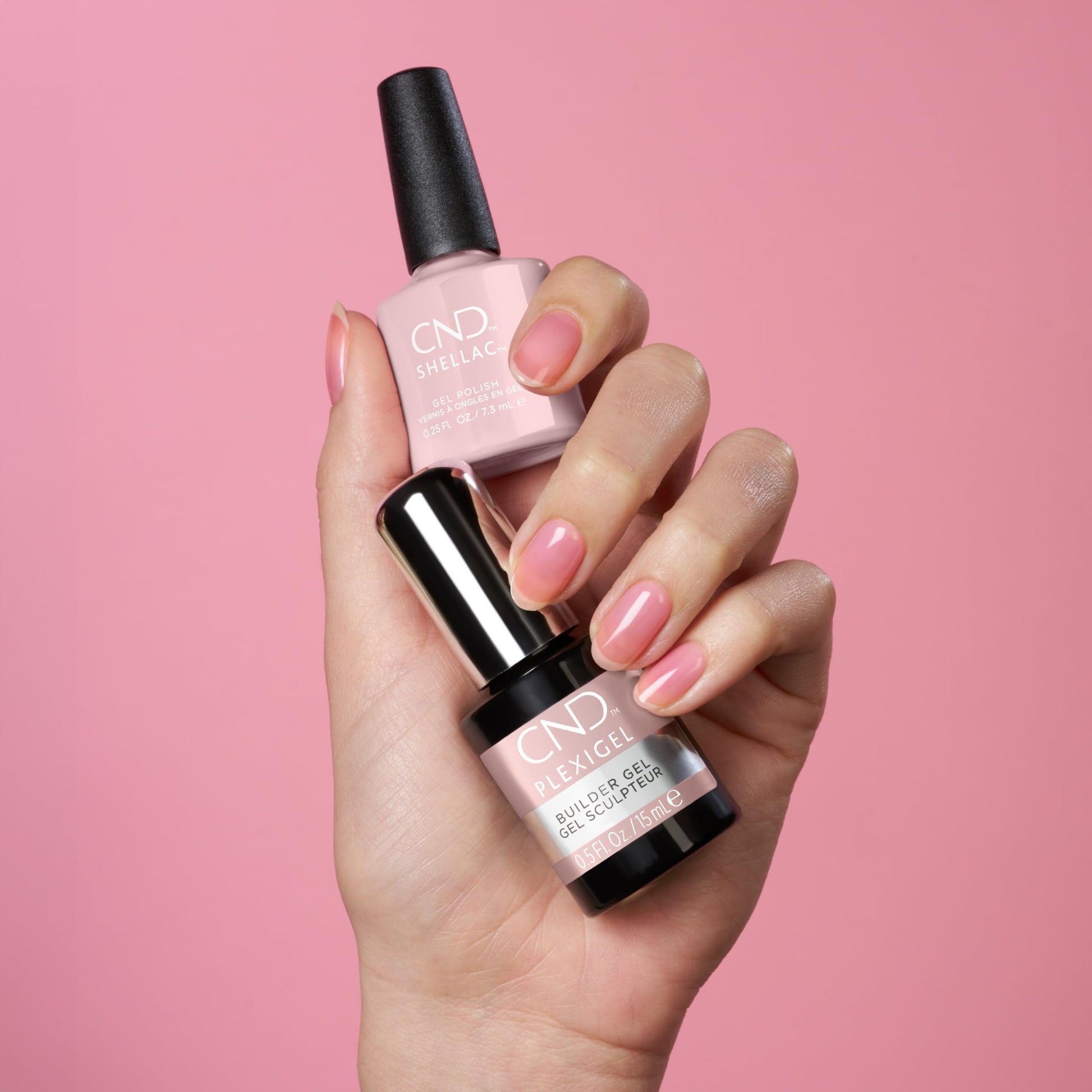 Tan CND Plexigel Color Builder, Clearly Pink, 0.5 fl oz