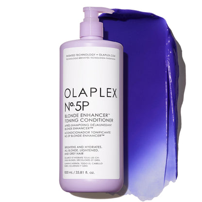 White Smoke Olaplex Nº. 5P Blonde Enhancer Purple Toning Conditioner: Neutralizes Brassiness & Strengthen | Repairs Damages & Hydrates Hair | For Coily, Curly, Straight, and Wavy, 1000 mL / 33.8 Fl Oz