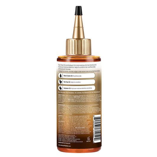 White Smoke African Pride Black Castor Miracle Hair & Scalp Sealing Oil – Hair Oil with Black Castor, Tea Tree & Soybean Oil for Moisture Lock, Scalp Relief & Growth Support | 6oz (Pack of 3)