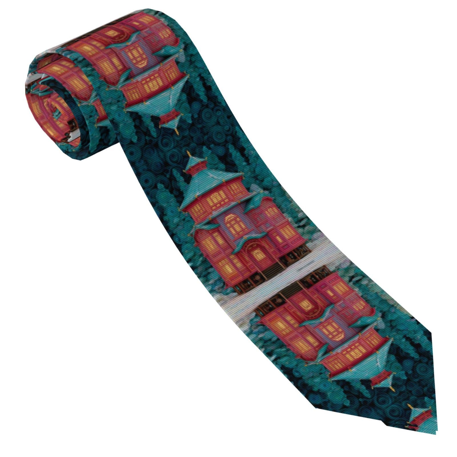 White Smoke JZMTY Enchanted Alcove Men's Necktie with Anti-Floating Buckle Design Soft Wrinkle-Resistant Various Formal Occasions