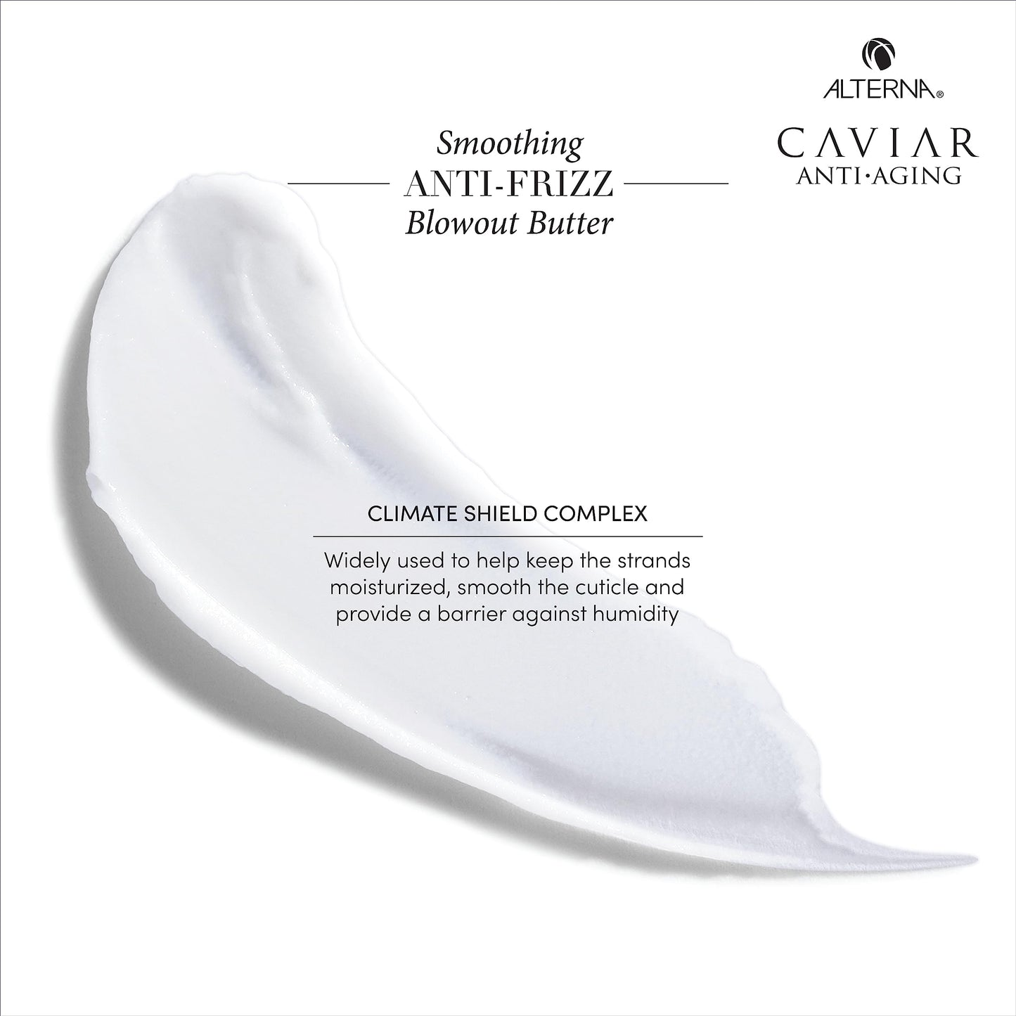 White Smoke Alterna Caviar Anti-Aging Smoothing Anti-Frizz Blowout Butter, | Protects Hair from Heat Styling and Humidity | Sulfate Free , 5.07 Fl Oz (Pack of 1)