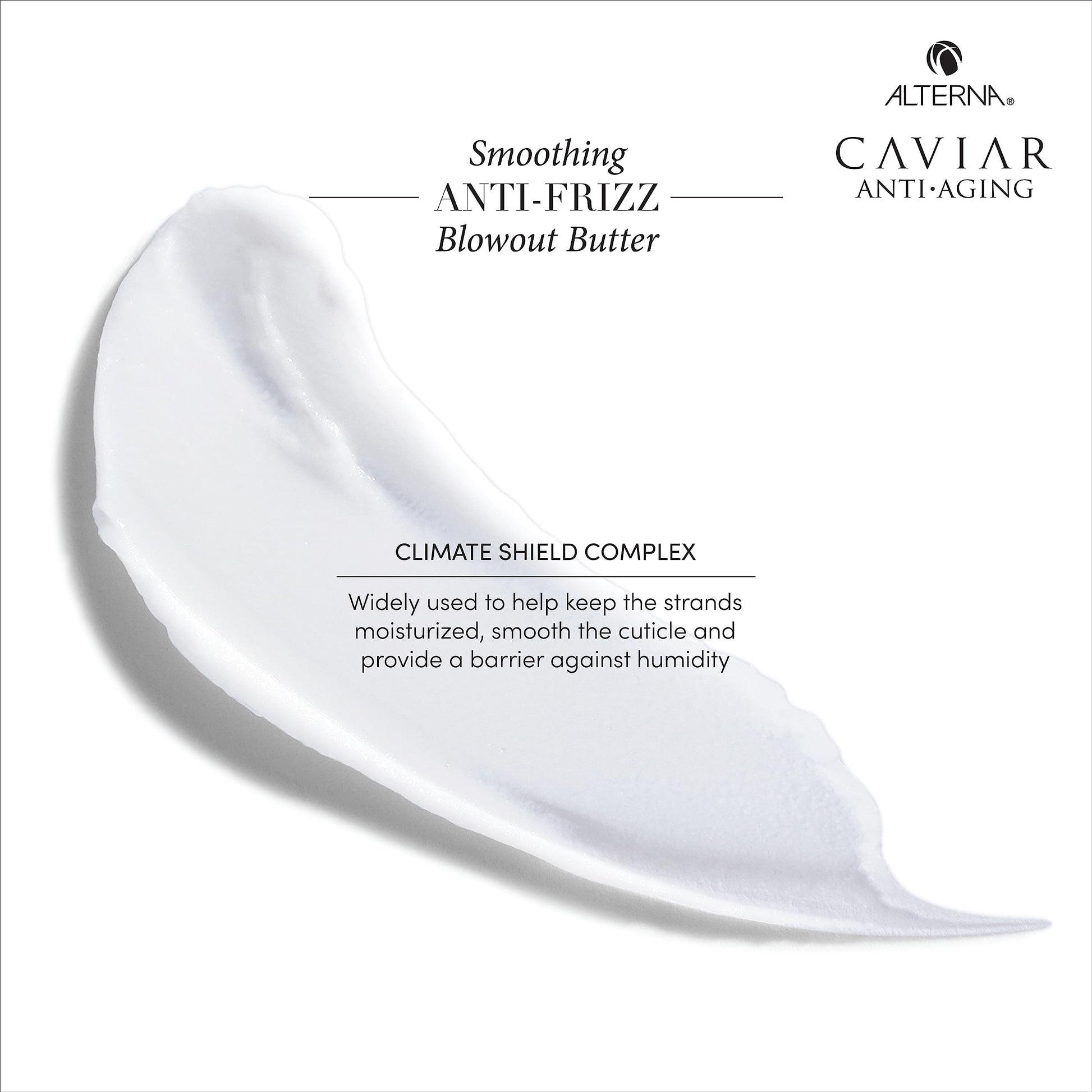 White Smoke Alterna Caviar Anti-Aging Smoothing Anti-Frizz Blowout Butter, | Protects Hair from Heat Styling and Humidity | Sulfate Free , 5.07 Fl Oz (Pack of 1)