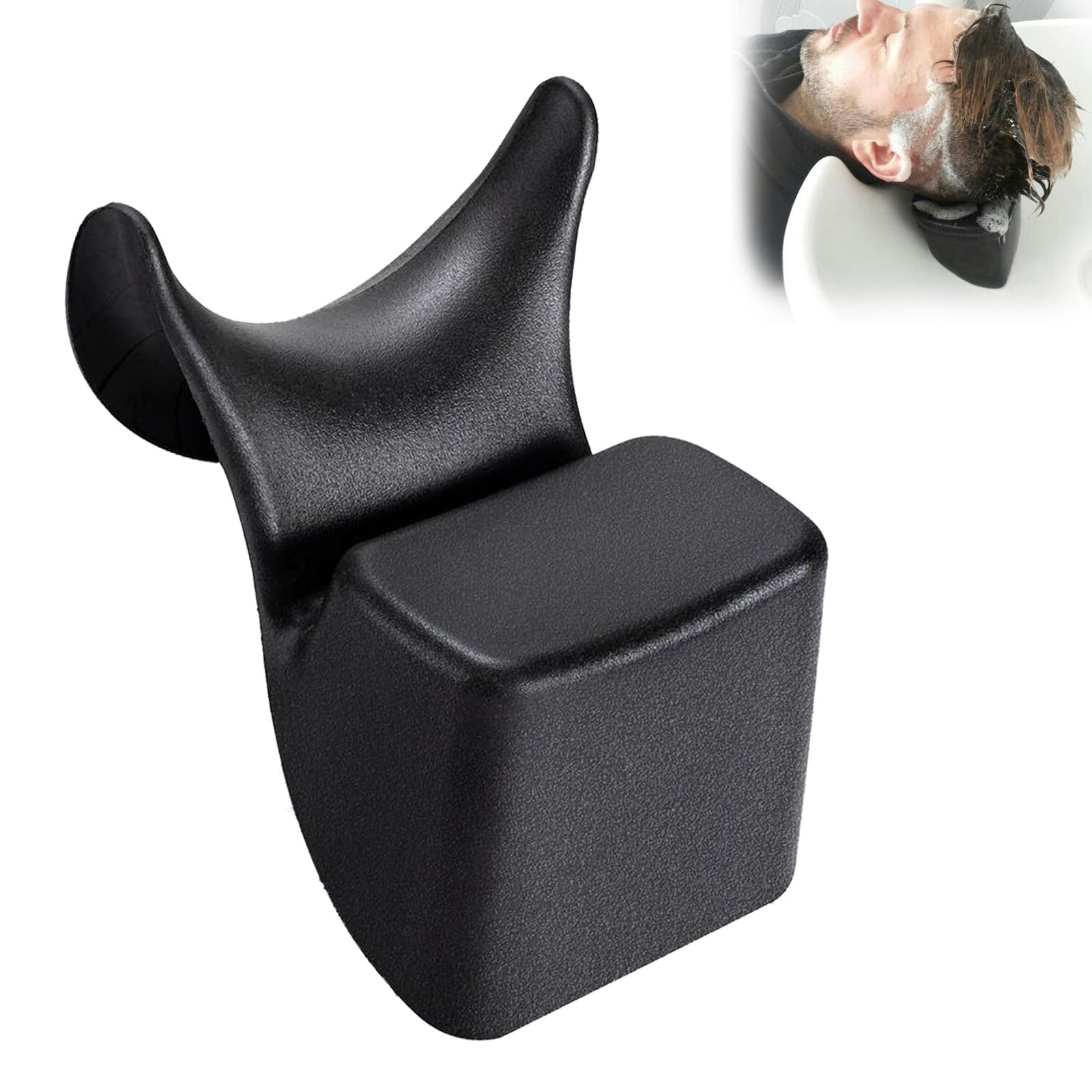 White Smoke Silicone Shampoo Bowl Neck Cushion - Ergonomic Salon Hair Washing Neck Support Pillow, Non-Slip Shampoo Tray Neck Rest for Spa and Salon Basins, Comfortable Hairdressing Sink Accessory for Hair Care