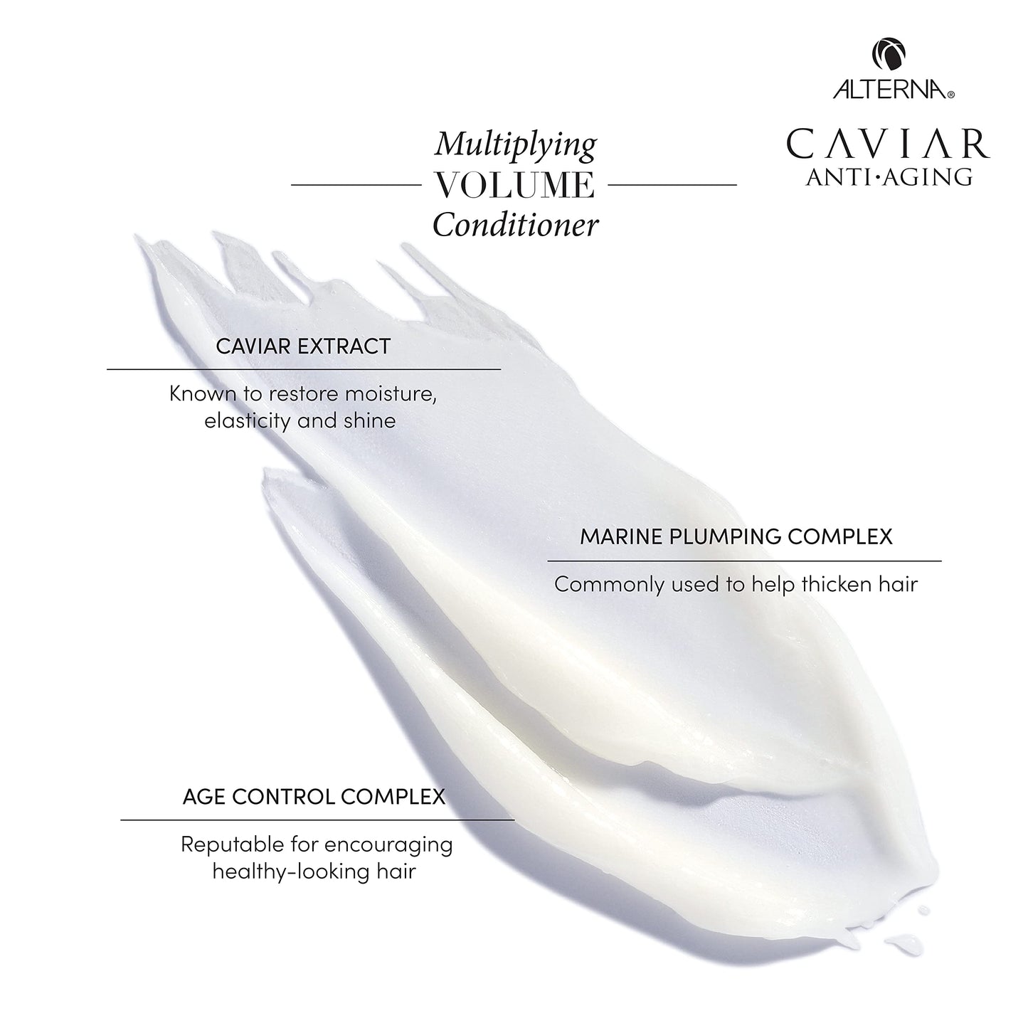 White Smoke Alterna Haircare CAVIAR Anti-Aging Multiplying Volume Conditioner 8.5Fl Oz | For Fine, Limp or Thin Hair | Create Instant Volume and Thickness | Sulfate Free