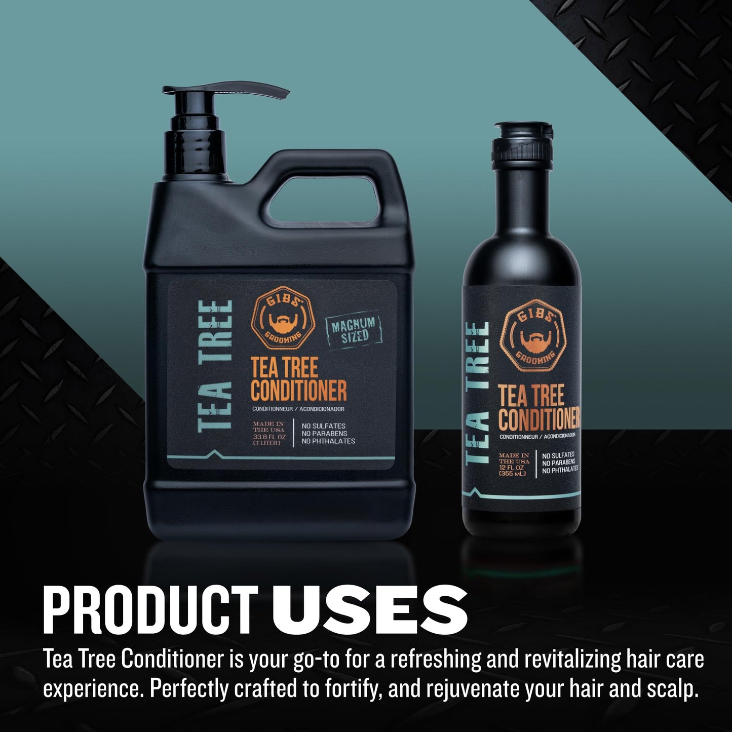 Black GIBS Grooming Tea Tree Conditioner, 12 fl. oz.