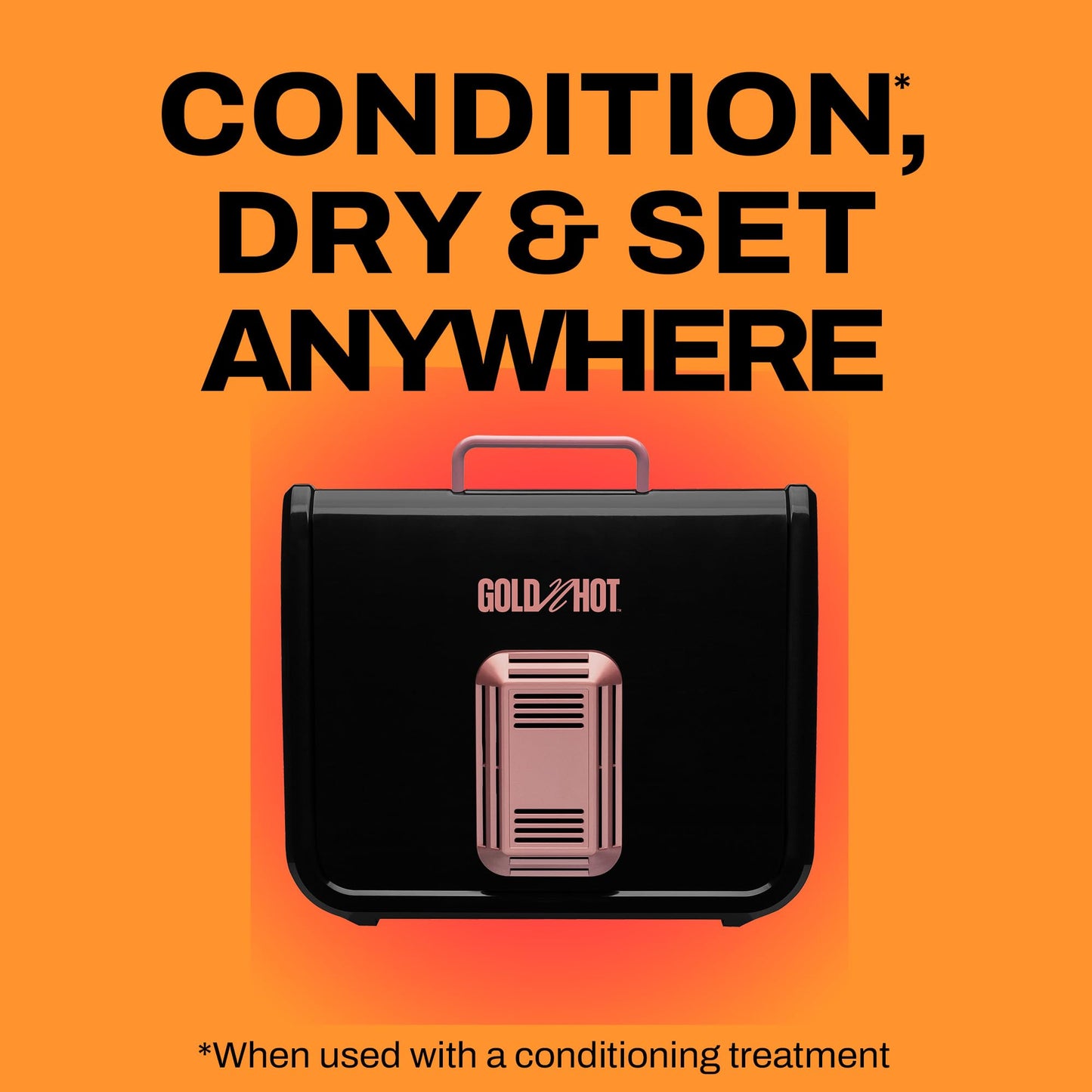 Black GOLD N HOT Ionic Soft Bonnet Dryer