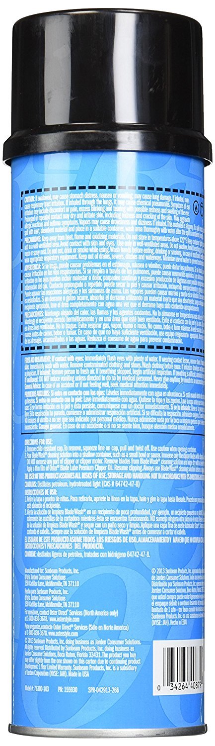 Light Blue (3 Pack) Oster Blade Wash Liquid Blade Dip, 18-Ounces