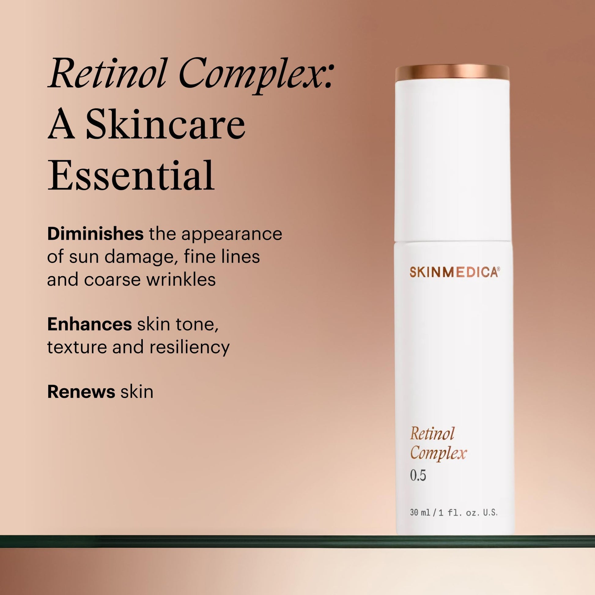 Tan SkinMedica Retinol 0.5 Complex - Serum for Face, Age-Defying Advanced Retinol Cream That Renews Skin and Diminishes the Appearance of Fine Lines and Wrinkles - 1 Fl Oz
