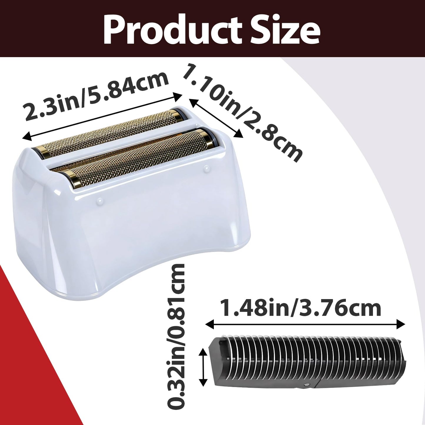 White Smoke 4 Sets Shaver Replacement Foil and Blades Compatible with Andis TS-1 TS-2 17150 17200 17235 17155 ProFoil Lithium Shaver, Stainless Steel Cutter Head