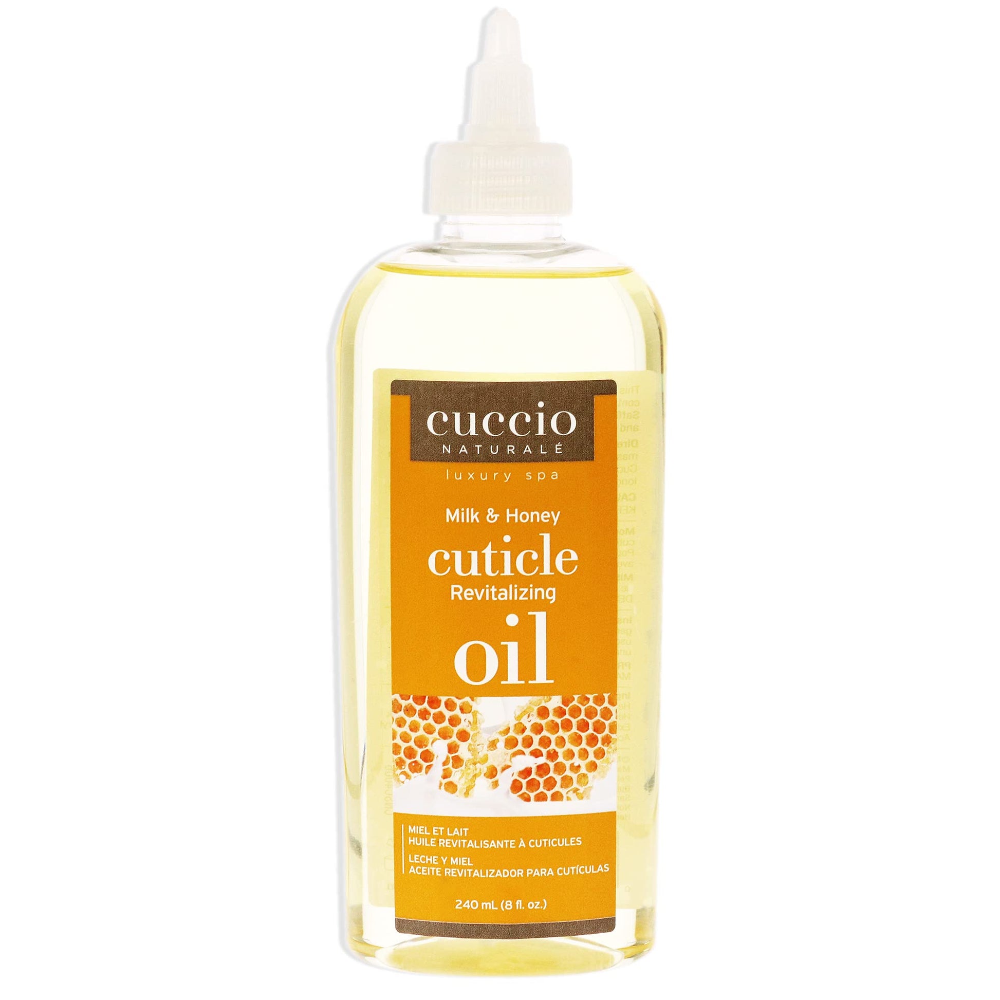 White Smoke Cuccio Naturale Revitalizing Cuticle Oil - Hydrating Oil For Repaired Cuticles Overnight - Remedy For Damaged Skin And Thin Nails - Paraben Free, Cruelty-Free Formula - Milk And Honey - 8 Oz
