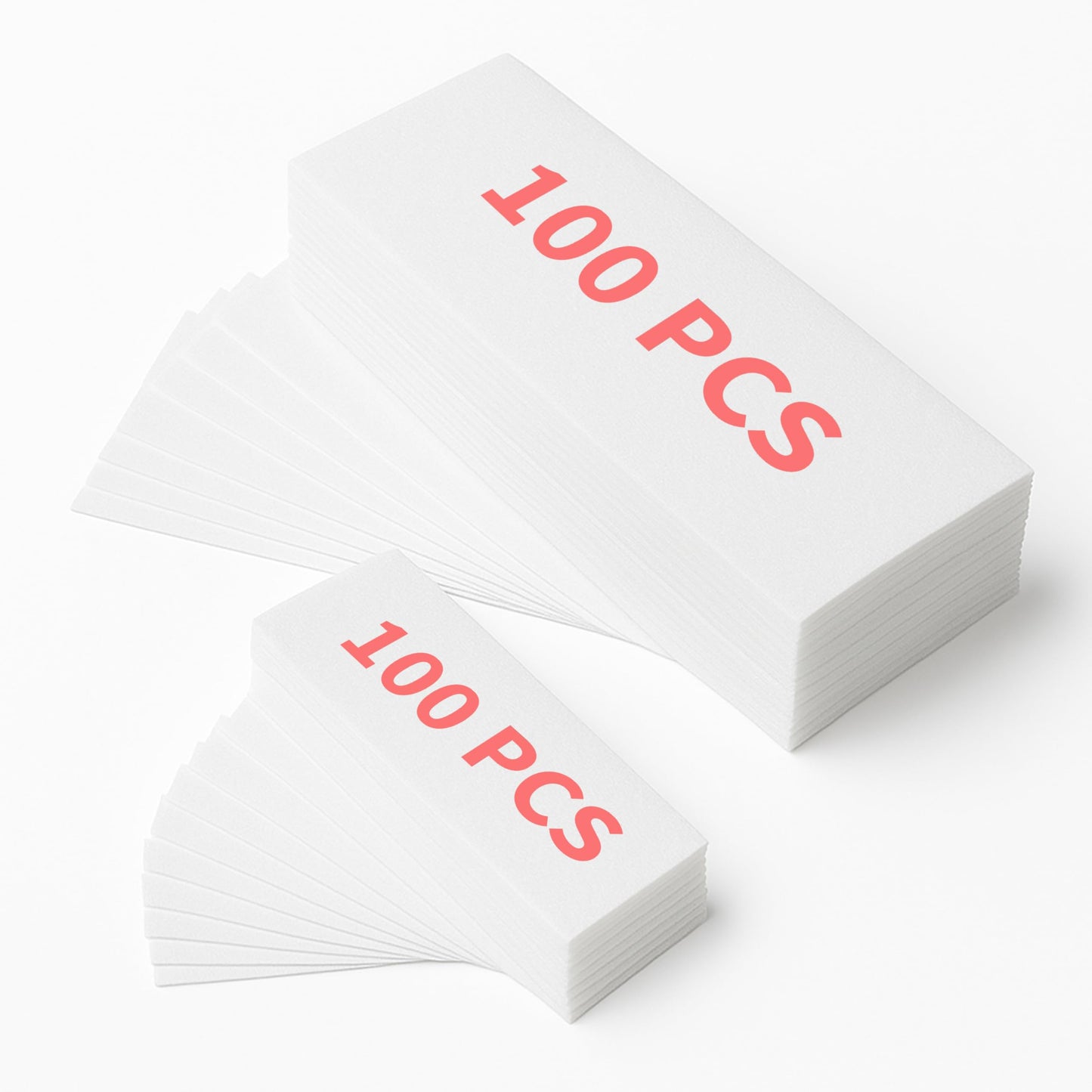 White Smoke Amira Beauty 200 Non Woven Wax Strips for Hair Removal - Gentle Wax Paper for Waxing Face, Bikini, and Body - Pre Cut, Tear Resistant Small and Large Strips