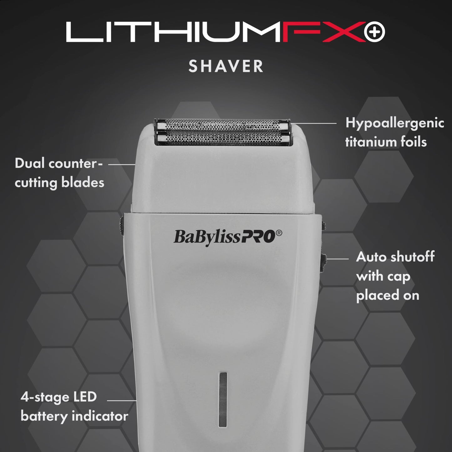 Dark Slate Gray BaBylissPRO Limited Edition LithiumFX+ Cord/Cordless Lithium Ergonomic Double Foil Shaver (Mist Collection)