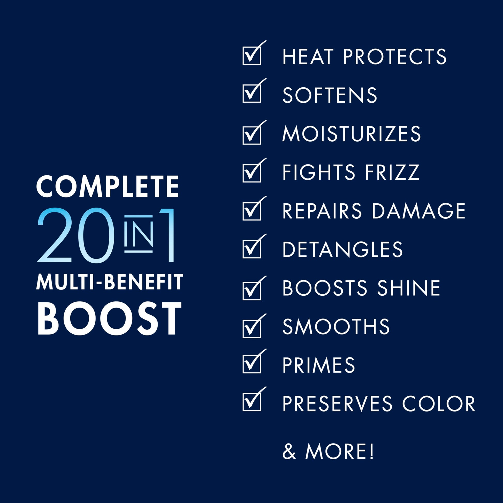 Midnight Blue Nexxus Humectress Hair Conditioner 20-in-1 Perfector Leave In Spray for Dry Hair Powered by Polysoft Hydrator Technology with Tri-lipids 9 oz