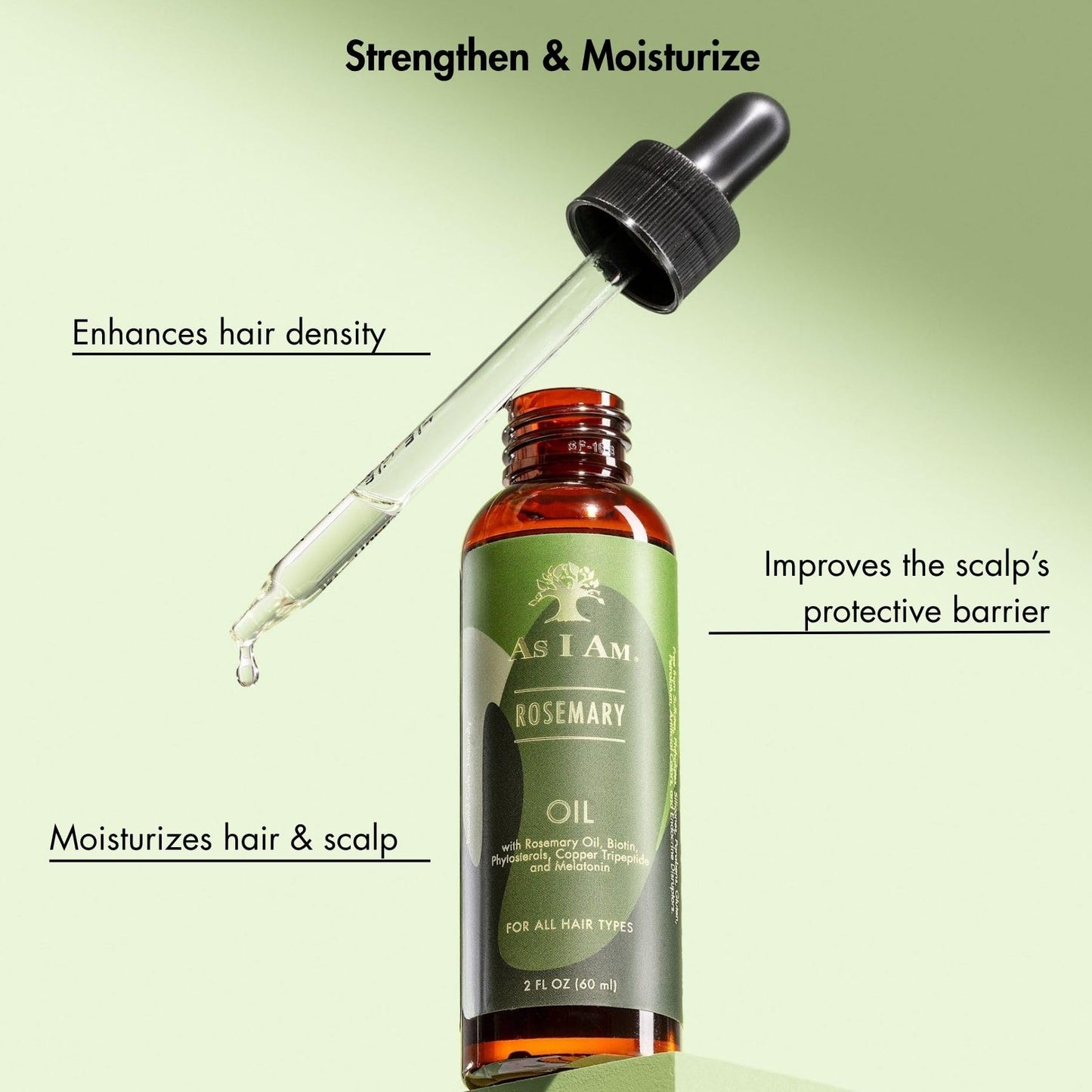 Beige As I Am Rosemary Oil - 2 oz - Hair Density Serum - with Biotin & Saw Palmetto