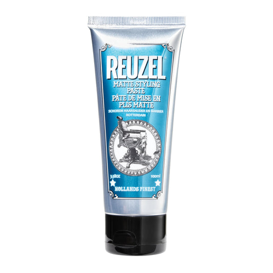 White Smoke REUZEL Matte Styling Paste, Weightless, Pliable Medium All Day Hold, Adds Fullness and Texture, Matte Finish, Subtle Sugary Rum Scent, For All Hair Types, 3.38 oz