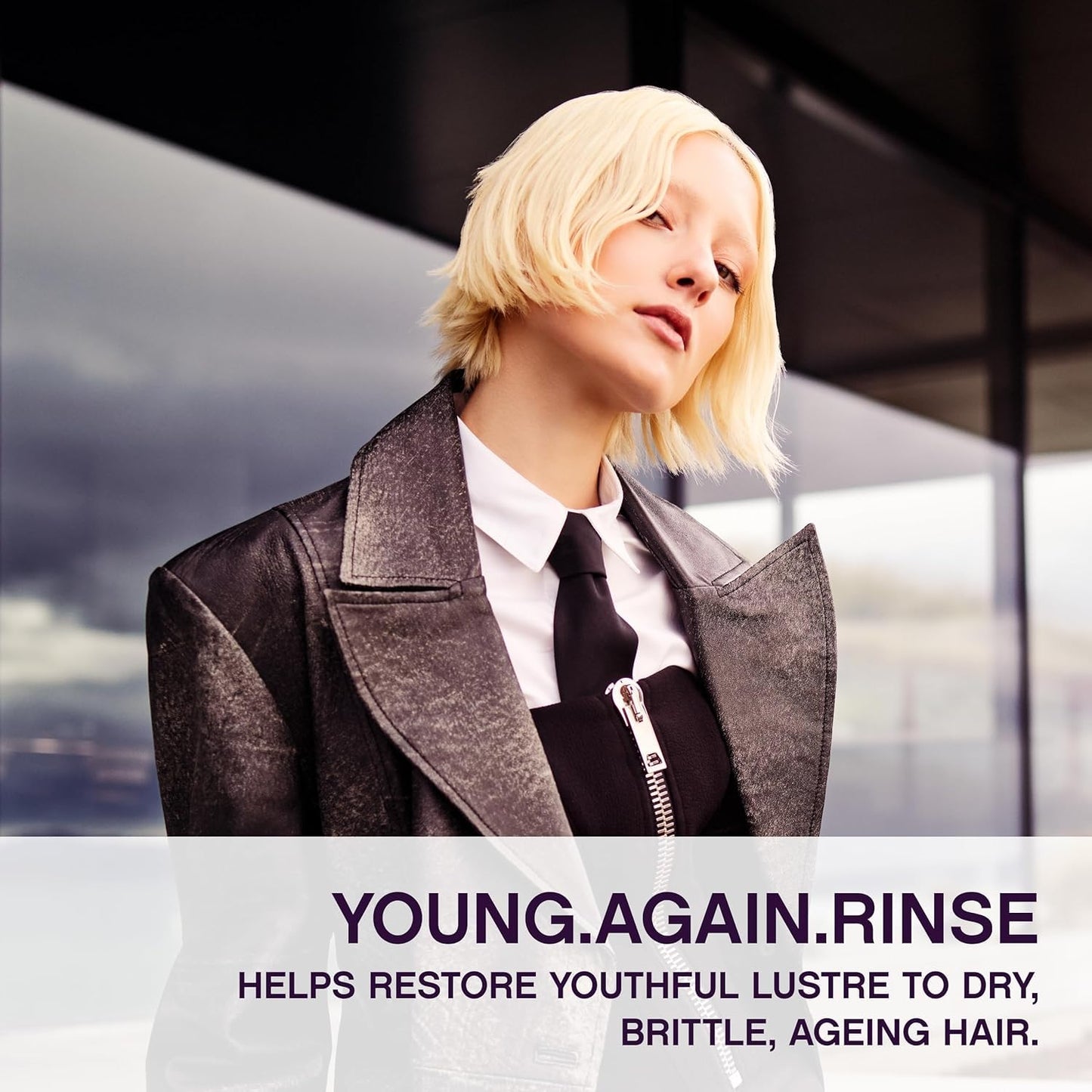 Black KEVIN.MURPHY YOUNG.AGAIN.RINSE - Moisturising Anti-Ageing Conditioner - For Ageing, Dry, Damaged & Brittle Hair - Hair Repair - With Amino Acids - Sulphate & Paraben Free - 1 L / 33.8 fl oz