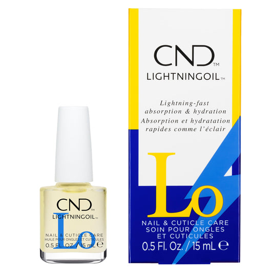 White Smoke CND LIGHTNINGOIL, Lightning-fast absorption & hydration, nail & cuticle care, 0.5 fl oz