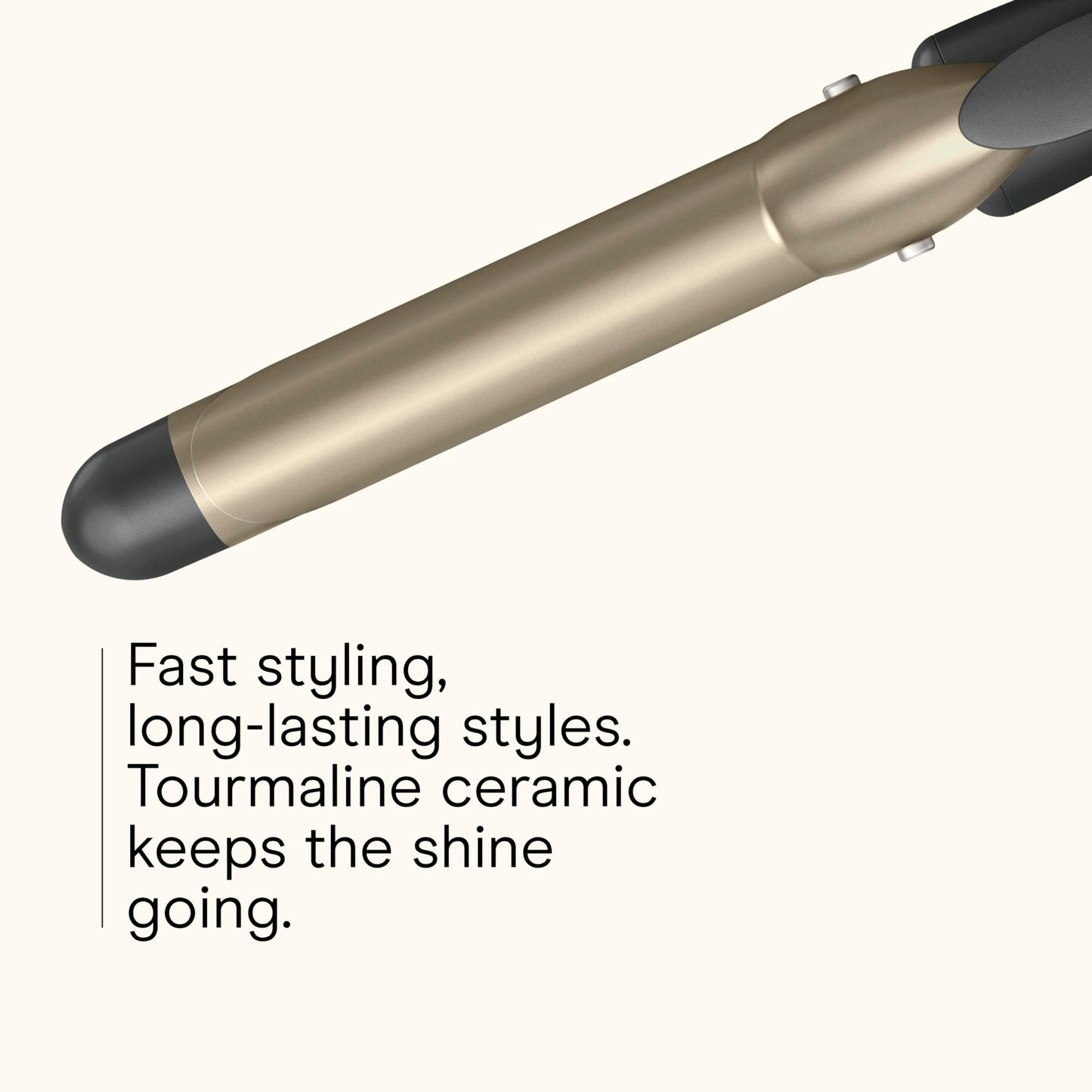 White Smoke Infiniti PRO CONAIR Tourmaline Ceramic 1-Inch Curling Iron, Clamp Curling Iron, 1-Inch Barrel Produces Classic Curls, Hair Curler for Use on Short, Medium, and Long Hair, Dark Grey