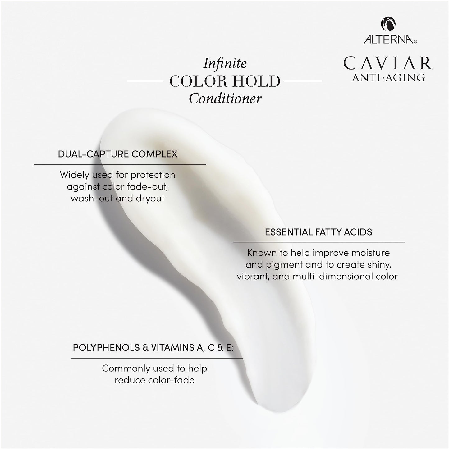 White Smoke Alterna Caviar Anti-Aging Infinite Color Hold Conditioner | For Color Treated Hair | Minimizes Color Fade | Sulfate Free, 8.5 Fl. Oz.