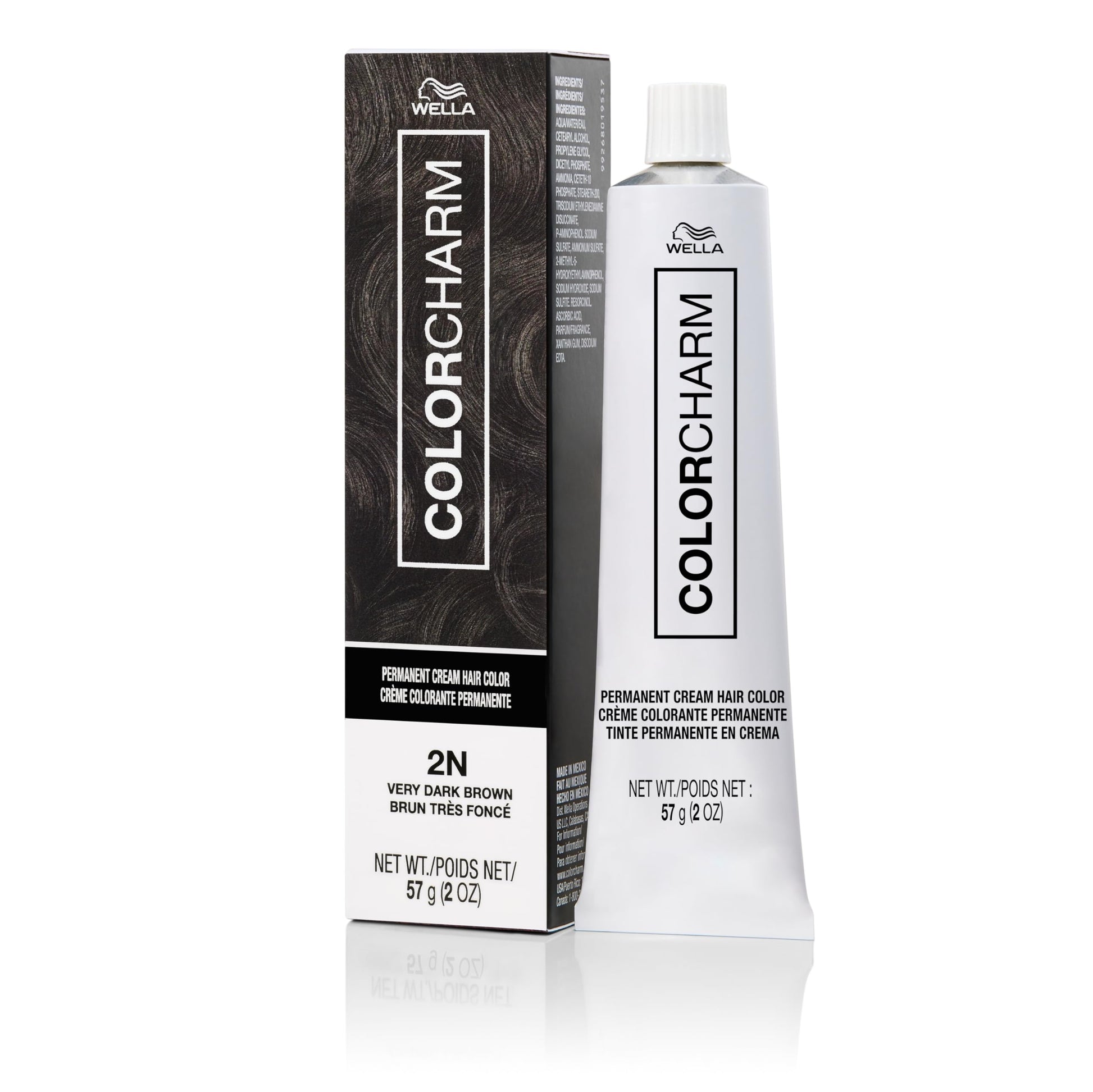 Lavender COLORCHARM Permanent Cream Hair Color, 2N Very Dark Brown, 2 oz.