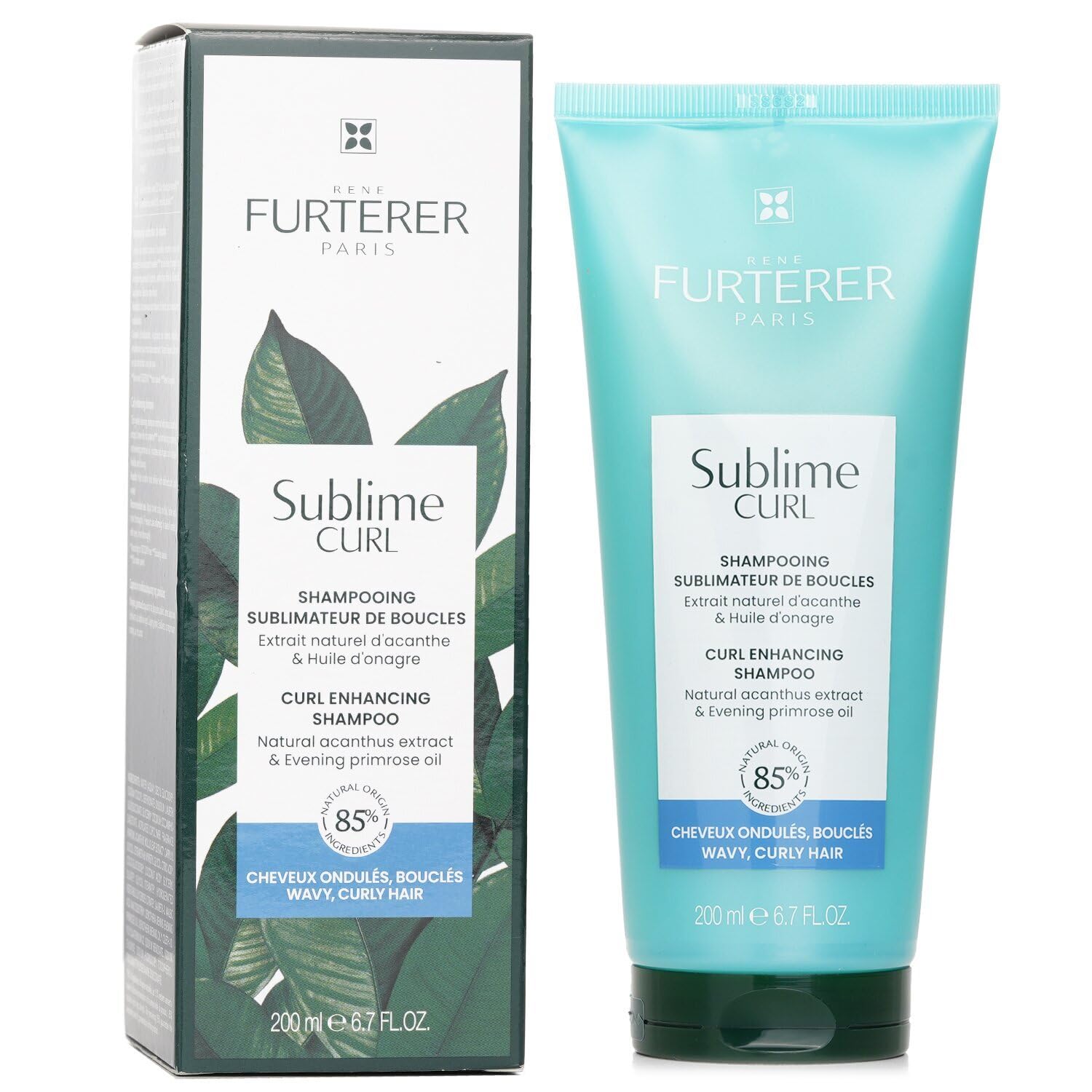 White Smoke Rene Furterer SUBLIME CURL Curl Activating Shampoo - For Curly, Wavy Hair - Frizz Control