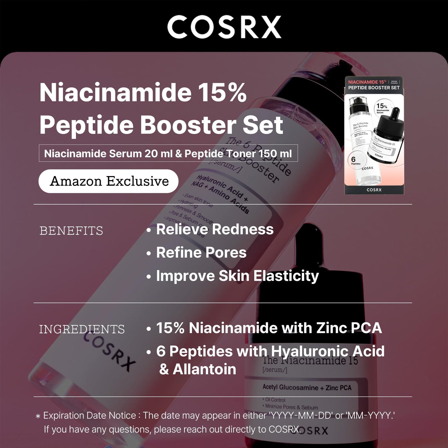 Dim Gray COSRX Vitamin C 23% Peptide Booster Set - Amazon Exclusive - Korean Skin Care, Gift Sets, Vitamin C Serum, Face Serum