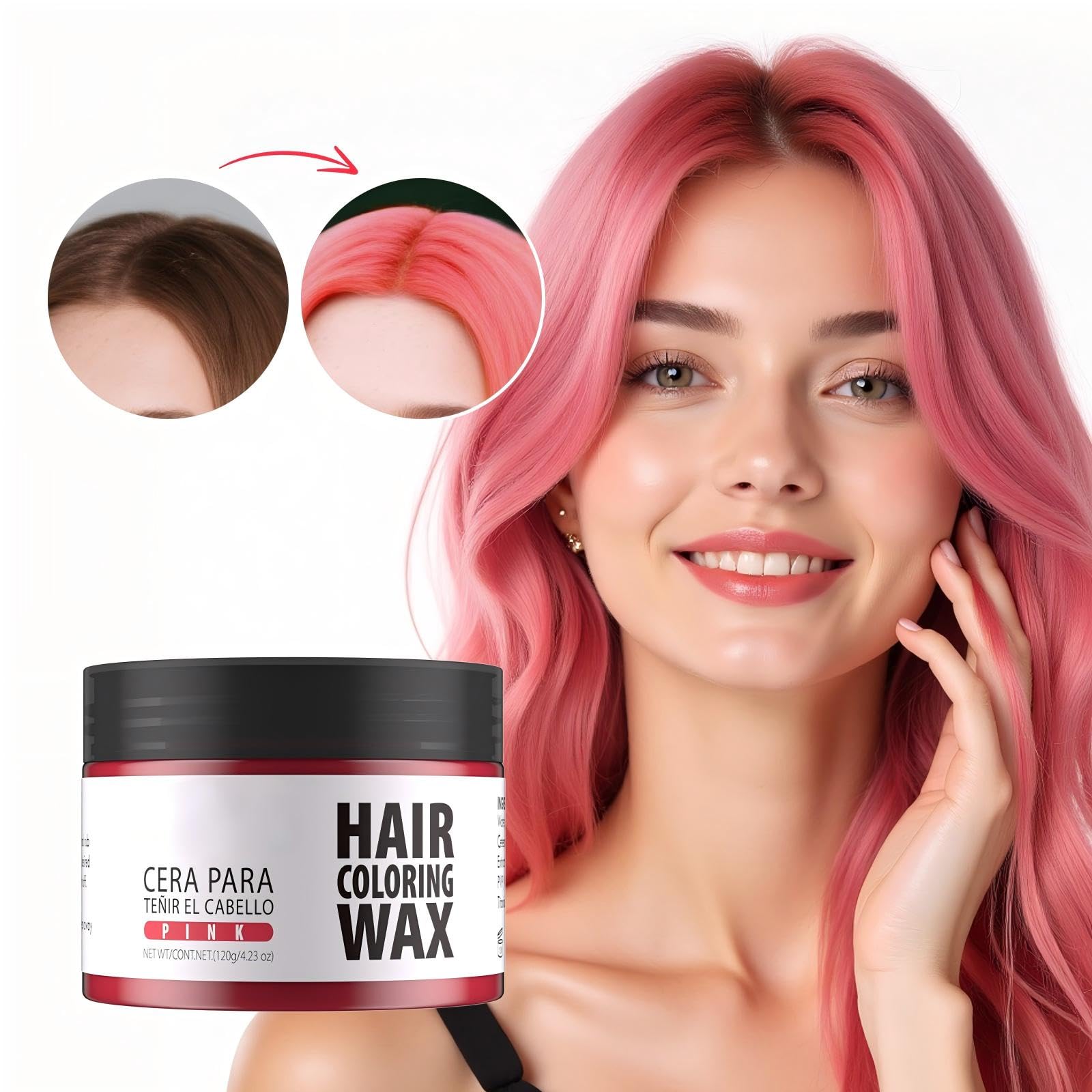 White Smoke Gowwim Hair Wax Color, Temporary Hair Dye Color Wax Natural Hold & Non - Greasy for Women & Men 4.23 Oz Brown
