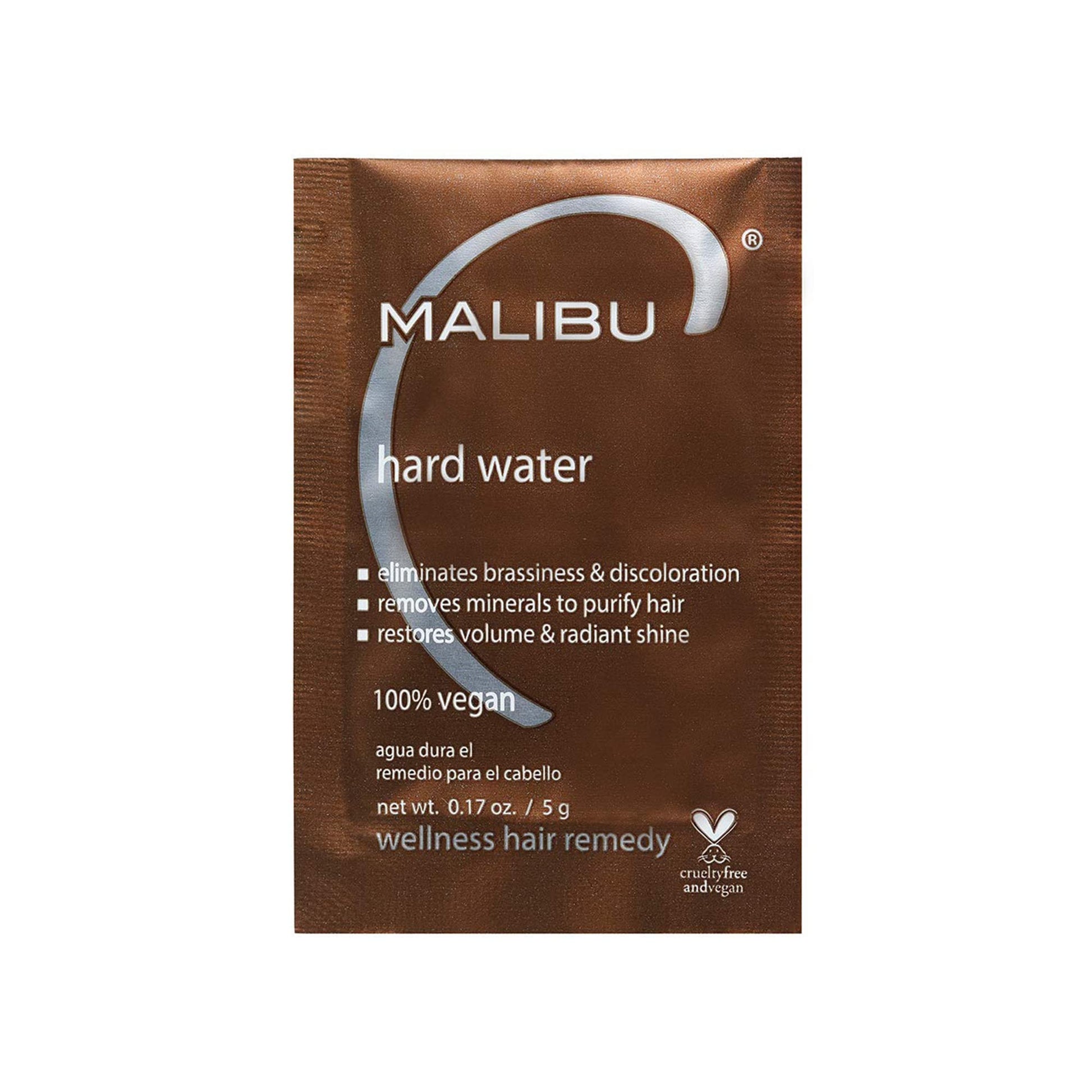 Dark Olive Green Malibu C Hard Water Wellness Hair Remedy - Removes Hard Water Deposits & Impurities + Restores Volume and Radiant Shine with Vitamin C Complex (1 Packet)