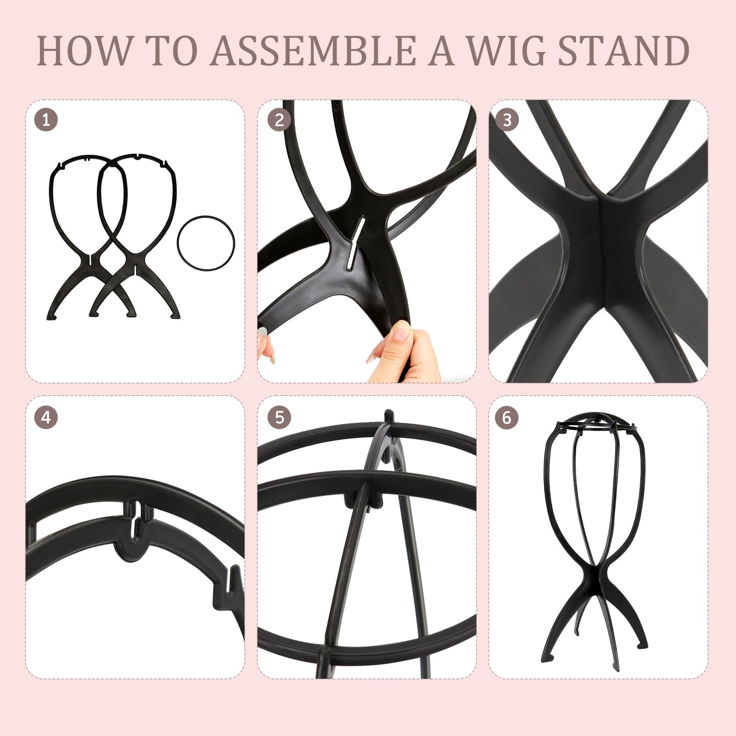 White Smoke Demides 22'' Canvas Wig Head with 61'' Adjustable Tripod Stand, Mannequin Head Set for Styling, Display – Includes Caps, Elastic Bands, Stand & Tool Kit for Beginners and Professionals