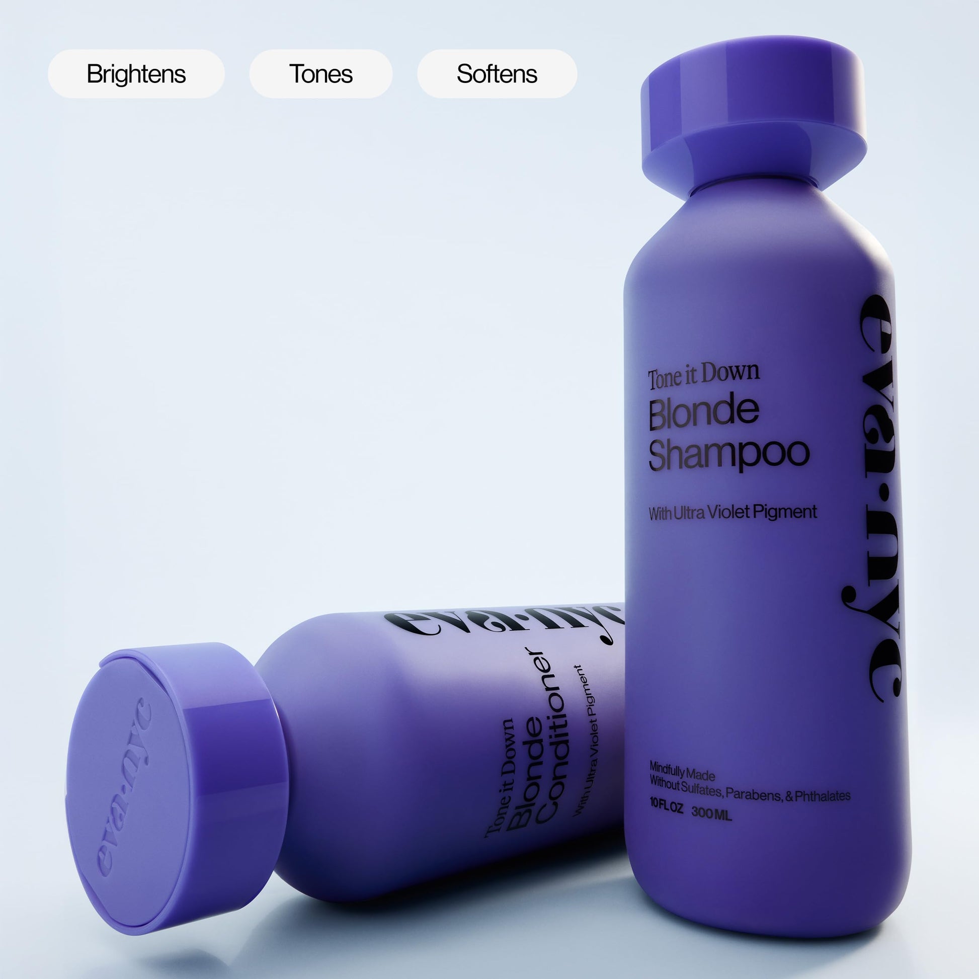 Lavender Eva NYC Purple Shampoo for Toning Blonde Hair - Gentle Formula for Blonde, Gray + Lightened Hair - Adds Shine + Softens - Anti-Brass Formula for Salon Fresh Results - Ginger Rose Scent - 10 fl oz