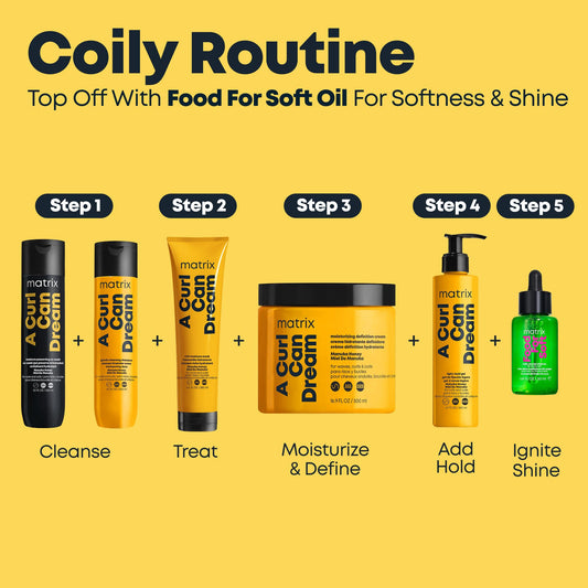 Light Goldenrod Matrix A Curl Can Dream Deep Cleansing Shampoo | Clarifying| Preserves Curl Pattern, Removes Build Up | For Curly & Coily Hair | Silicone & Paraben Free | With Manuka Honey Extract | 10.1 Fl. Oz.
