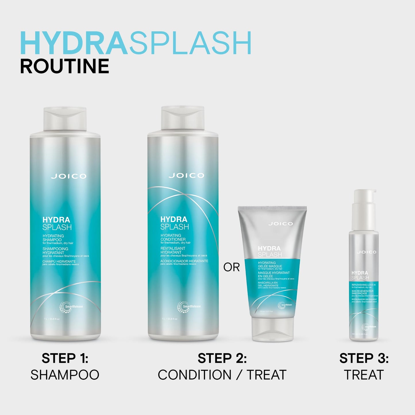 Lavender Joico HydraSplash Hydrating Conditioner | For Fine, Medium, Dry Hair | Replenish Moisture | Add Hydration & Softness | With Sea Kelp & Coconut Water | 33.8 Fl Oz