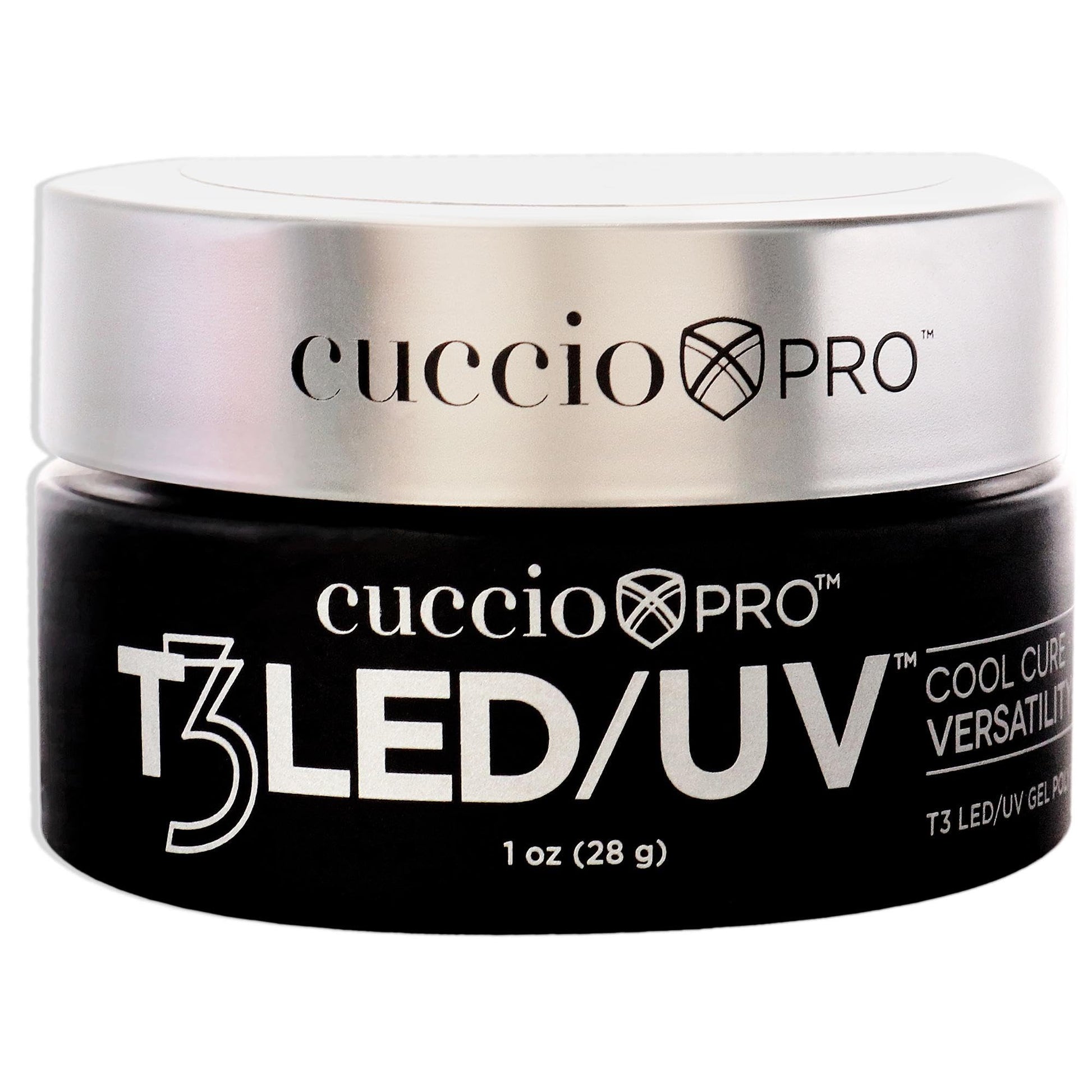 Black Cuccio Pro T3 Cool Cure Versatility Gel - Kekes Glitter 1 Oz